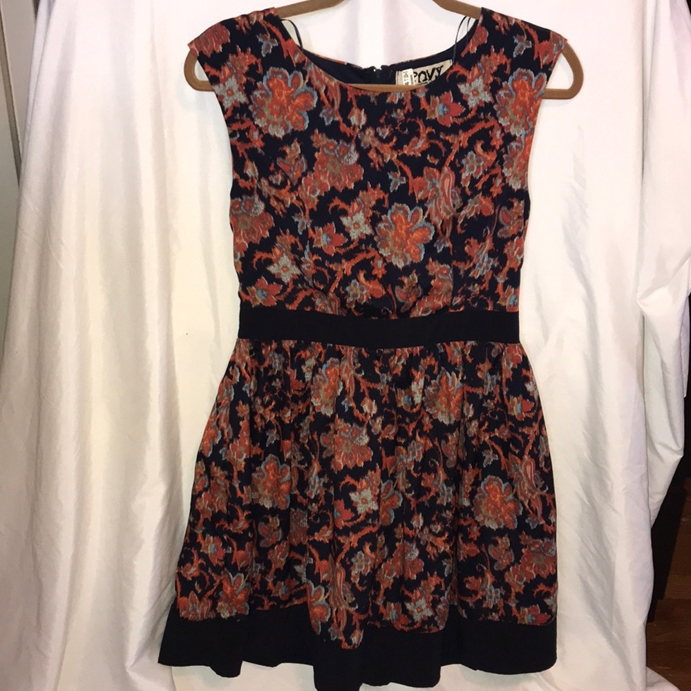 Auburn colored sleeveless cocktail dress